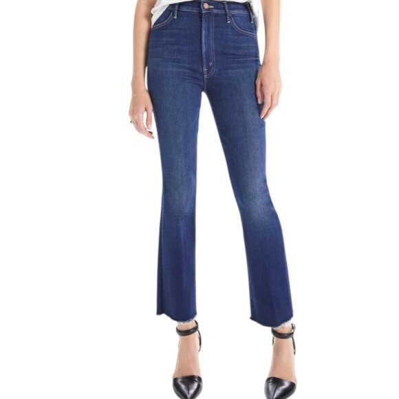 Mother The Hustler Ankle Fray High Rise Flare Jeans Size 25 In Home Movies - Picture 2 of 16